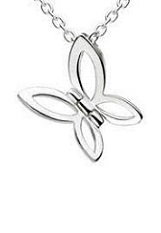 lovely small butterfly silver baby necklace